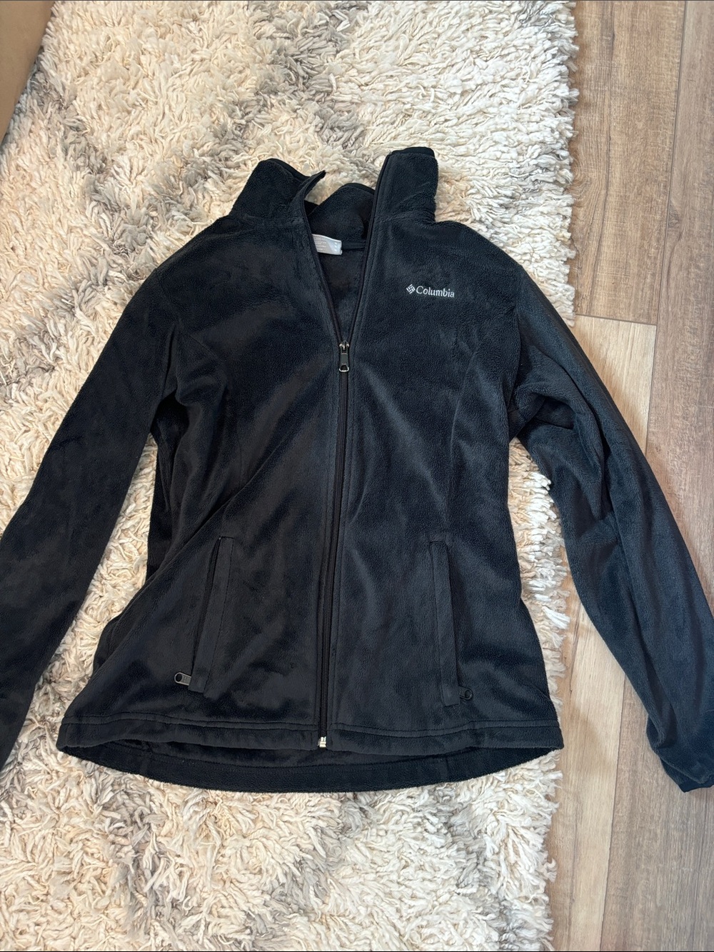 Columbia Black Women's Full-Zip Teddy Fleece Jacket